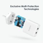 Oraimo Original Dual-USB OCW-U63D White CHARGER - Image 5