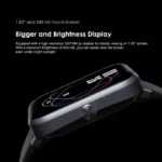 Oraimo Watch 3 Pro 1.83'' Colorful Touch Screen BT Call SOS Emergency 30-min Fast Charge 120+ Sport Modes 7-day Standby 24-hour Health Monitor IP68 Resistance Smart Watch - Image 6